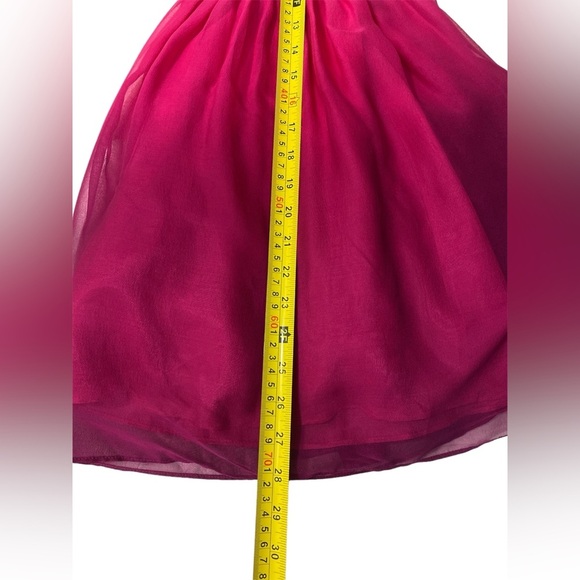 Vintage Betsy Johnson Y2K Strapless Silk Mini Dress Purple Pink Size 6 - Picture 11 of 11